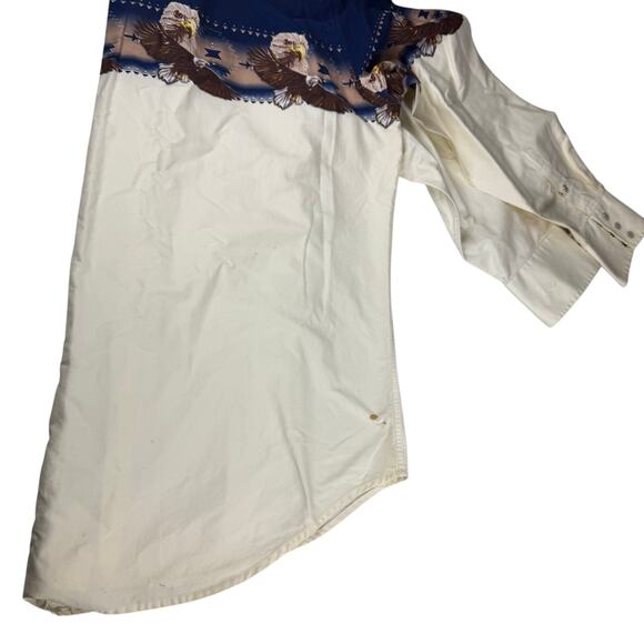 Vintage Mens Cumberland Outfitters Bald Eagle Americana XXL Shirt - Picture 8 of 8